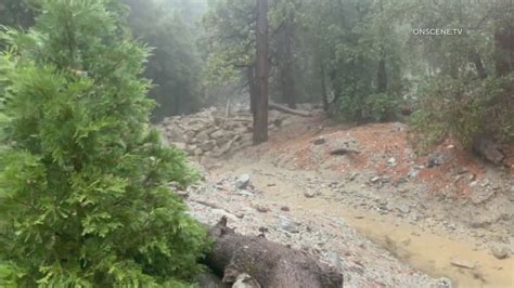 Massive mudslide sends firefighters running for safety